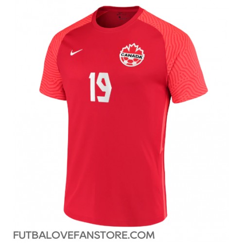 Kanada Alphonso Davies #19 Domáci futbalový dres MS 2022 Krátky Rukáv